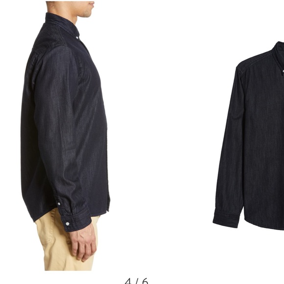 NWOT // CARHARTT Denim Civil Button Down - Picture 4 of 5